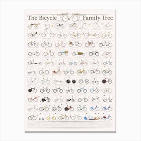 Bicycle Family Tree Canvas Print