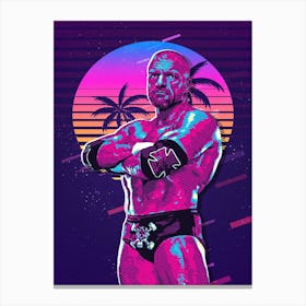 Triple H 80s Retro Canvas Print