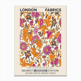 Poster Flower Luxe London Fabrics Floral Pattern 2 Canvas Print