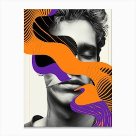 Faceless Male Orange and Purple 001 Canvas Print