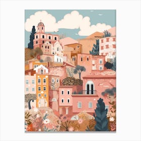 Taormina, Italy Illustration Canvas Print