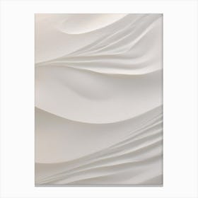 Abstract White Wavy Texture Canvas Print