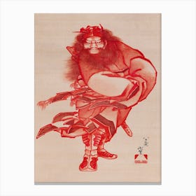 Red Shōki, The Demon Queller (1847), Katsushika Hokusai Canvas Print