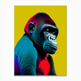 Baby Gorilla Gorillas Primary Colours 2 Canvas Print