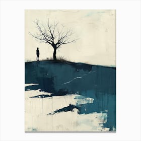 Lone Tree, Minimalism 4 Canvas Print