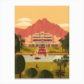 Pune India Travel Illustration 1 Canvas Print