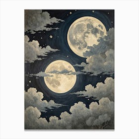 Twin Moons Canvas Print