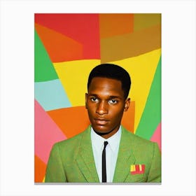 Leon Bridges 2 Colourful Pop Art Canvas Print