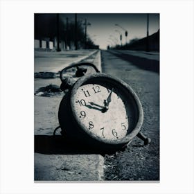 Clock On The Street Canvas Print