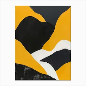 Black And Yellow Mountains Canvas Print