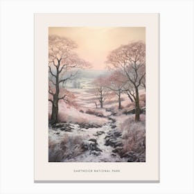 Dreamy Winter National Park Poster  Dartmoor National Park England 1 Canvas Print