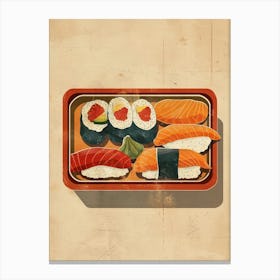 Bento Box Japanese Cuisine Mid Century Modern 3 Canvas Print