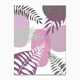 Abstract Fern Leaves Canvas Print