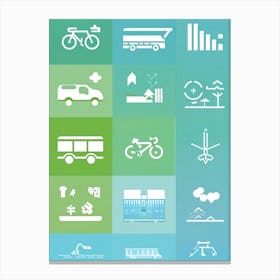 Transportation Icons 1 Canvas Print