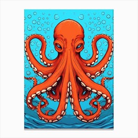 Common Octopus Illustration 9 Canvas Print