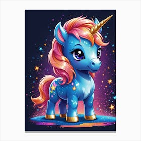 Unicorn Teddy Bear- Kids Canvas Print