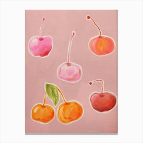Colorful Cherries Canvas Print