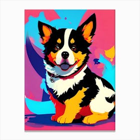 Corgi Painting 16 Canvas Print