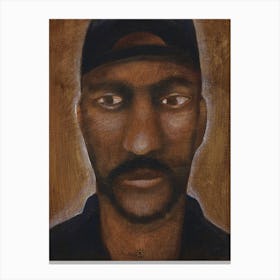 Denzel - man male portrait face black man Anton Maliar figurative Canvas Print