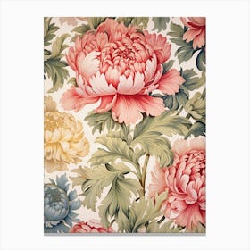 Peony Wallpaper Canvas Print