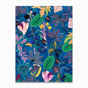 Gardenia Blue Canvas Print