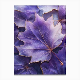 Purple Maple Leaves 1 Canvas Print