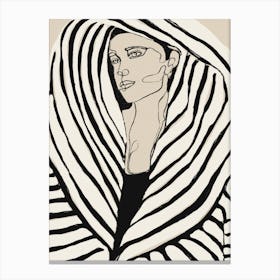 Striped Coat 1 Canvas Print