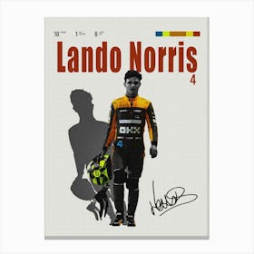 Lando Norris Minimal Canvas Print