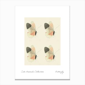 Cute Animals Collection Butterfly 4 Canvas Print
