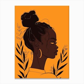 Portrait Of A Black Woman 12 Canvas Print