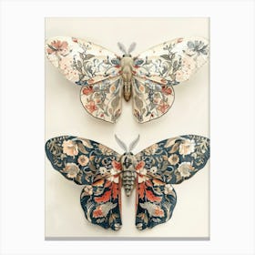Butterfly Elegance William Morris Style 8 Canvas Print