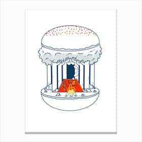 Burger In The Forest Canvas Print