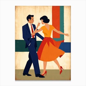 Couple Dancing Canvas Print