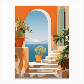 Mediterranean Sea View Canvas Print