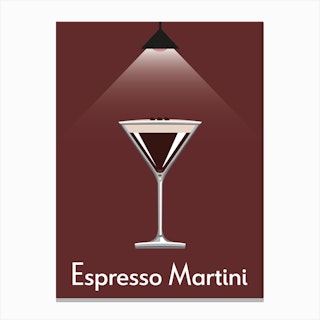 Espresso Martini Red Canvas Print