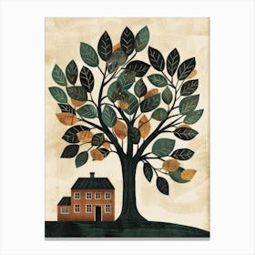 House And Tree Canvas Print 1 Canvas Print