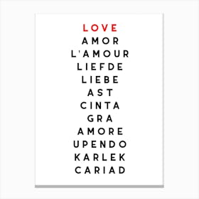 Love Language Canvas Print
