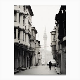 Istanbul, Turkey, Mediterranean Black And White Photography Analogue 2 Canvas Print