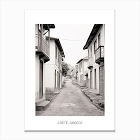 Poster Of Fethiye, Turkey, Photography In Black And White 1 Canvas Print