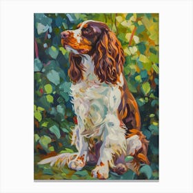 English Springer Spaniel Acrylic Painting 5 Canvas Print