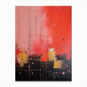 Abstract In Red And Black Canvas Print