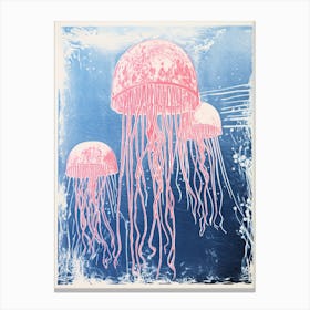 Box Jellyfish Washed Illustration 2 Canvas Print