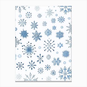 Pattern, Snowflakes, Pencil Illustration 1 Canvas Print