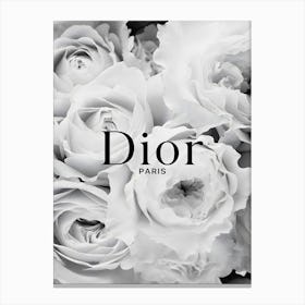 Luxury Fashion Peonies Flower Hypebeast Dior France Canvas Print