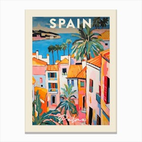 Palma De Mallorca 8 Fauvist Painting Travel Poster Canvas Print
