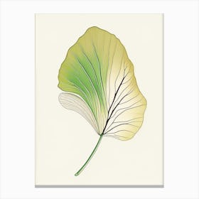 Ginkgo Leaf Warm Tones Canvas Print