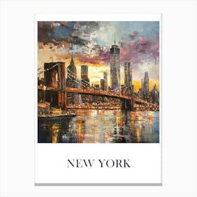 New York City At Sunset Canvas Print