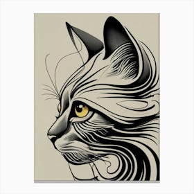Cat Head Tattoo Canvas Print