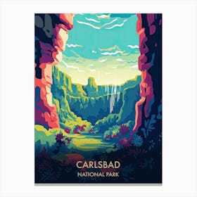 Carlsbad National Park Travel Poster Illustration Style 2 Canvas Print