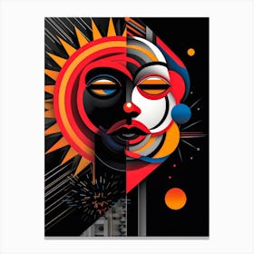 Abstract Illustration Of A Woman And The Cosmos 24 Canvas Print